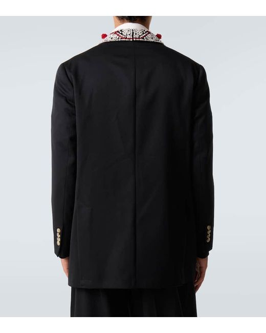Simone Rocha Black Embellished Blazer for men