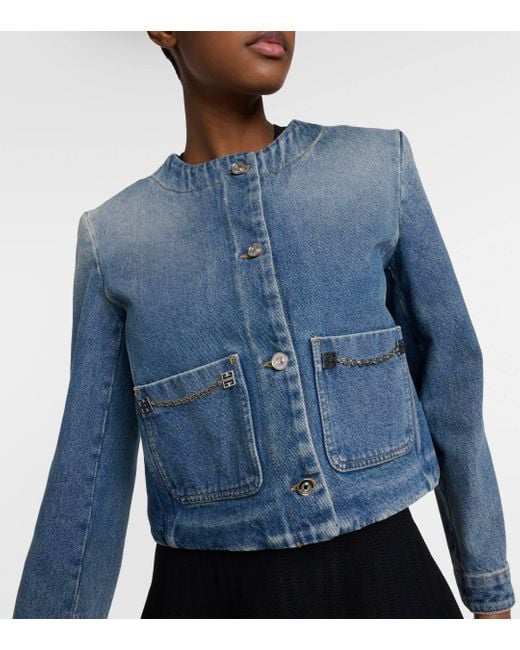 Veste en jean a chaine Givenchy en coloris Blue