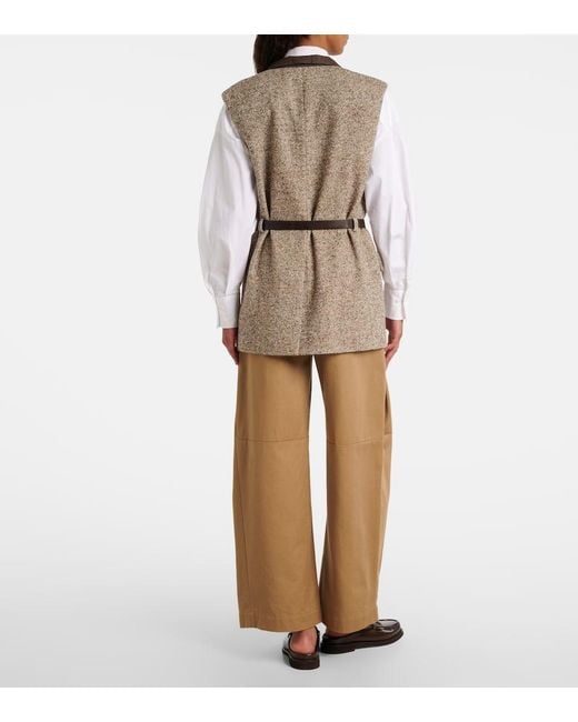 Gilet di Brunello Cucinelli in Natural