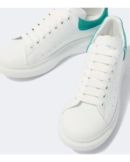 McQueen White Oversized Leather Sneakers for men