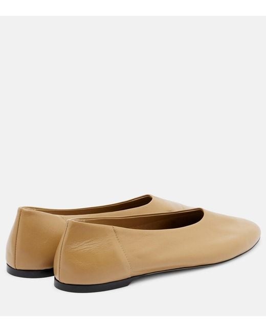 Totême  Natural Leather Ballet Flats
