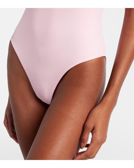 Versace Pink Logo Swimsuit