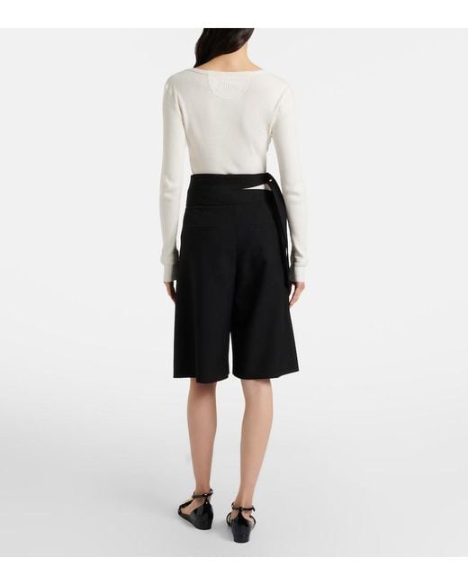 Chloé Black Virgin Wool Shorts