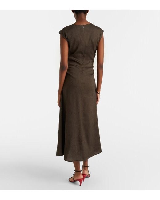 Proenza Schouler Black Label Miranda Linen-Blend Midi Dress