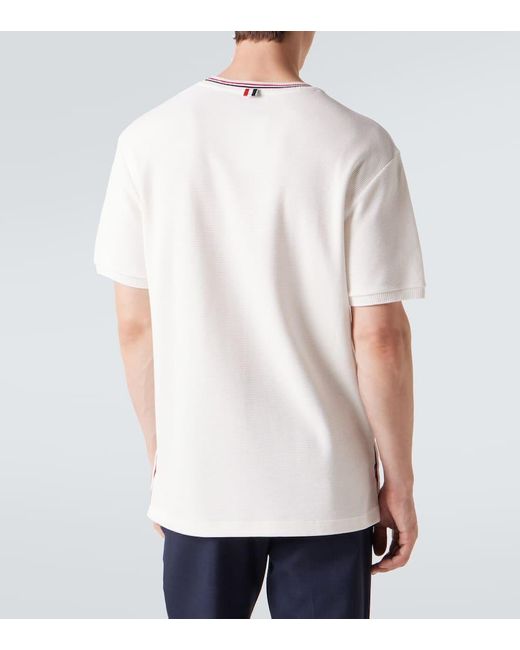 Thom Browne White Cotton Jersey T-Shirt for men