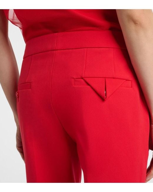 Dorothee Schumacher Red Cropped Mid-Rise Slim Pants