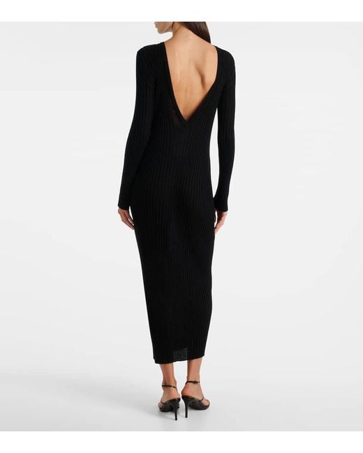 Khaite Black Maxikleid Sigrid Aus Wolle