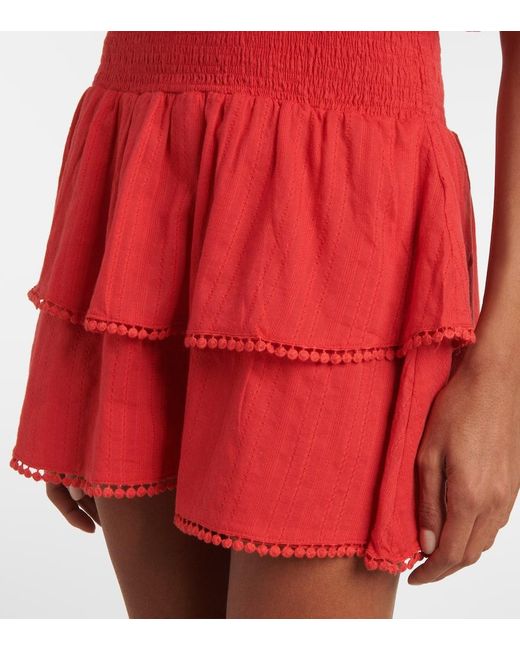 Melissa Odabash Keri Tiered Cotton Minidress