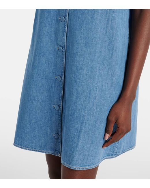 FRAME Blue Sailor Denim Minidress