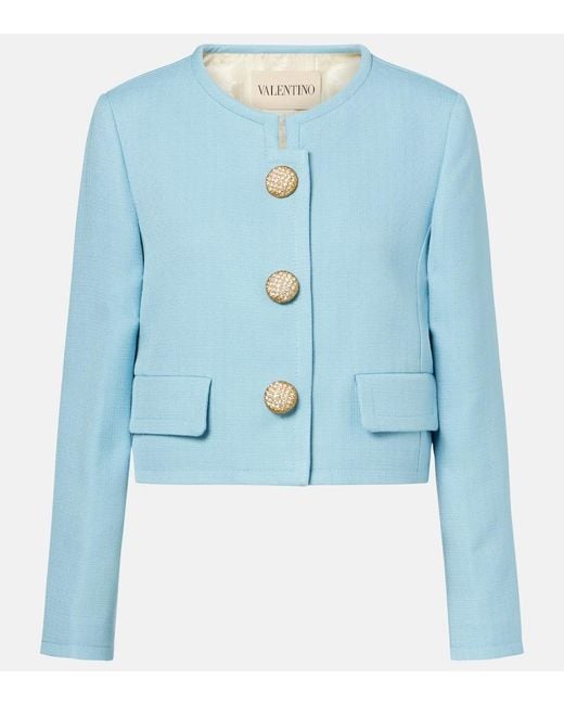 Valentino Blue Canvas Jacket