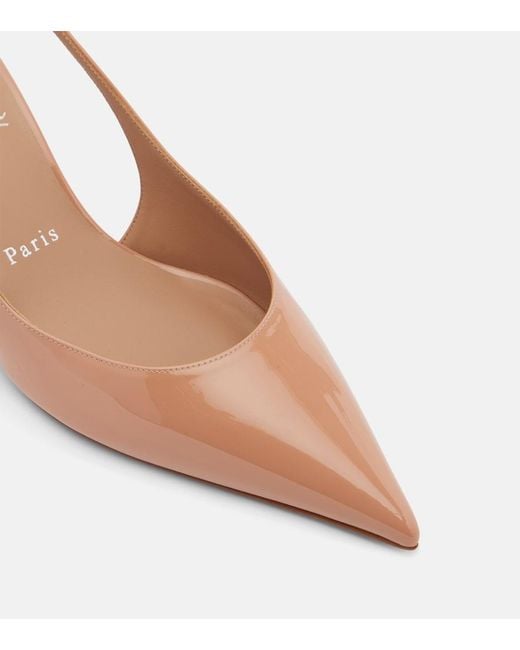 Christian Louboutin Pink Miss Z 60 Patent Leather Slingback Pumps