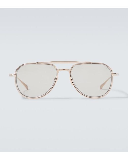 Jacques Marie Mage Metallic Commander Aviator Sunglasses for men