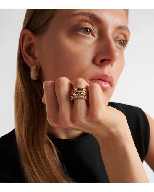 David Yurman Metallic Dy Mercer 18Kt Ring With Diamonds