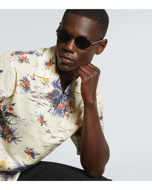 Prada Brown Oval Sunglasses for men