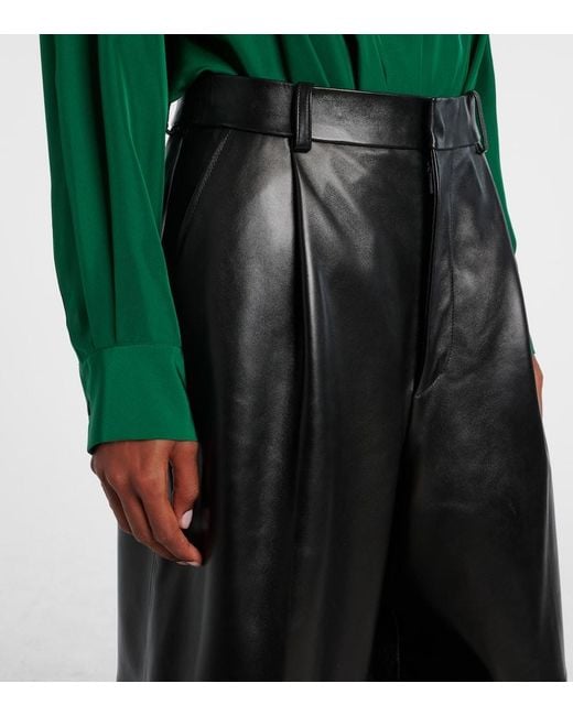 Loewe Black Weite Hose Aus Leder