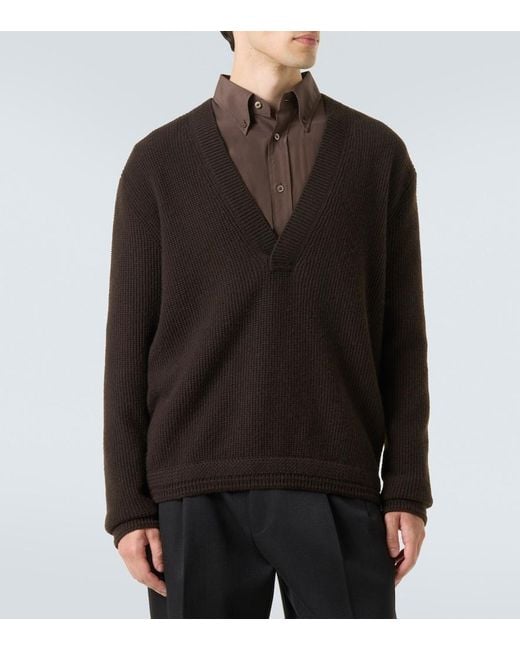 Zegna Black Cashmere Sweater for men