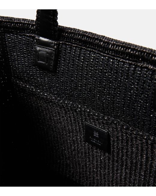 Cabas G-Tote Medium en raphia Givenchy en coloris Black