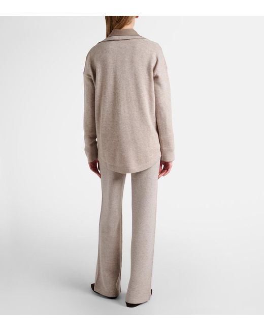Max Mara Natural Max Mara Pietra Wool And Cashmere Straight Pants