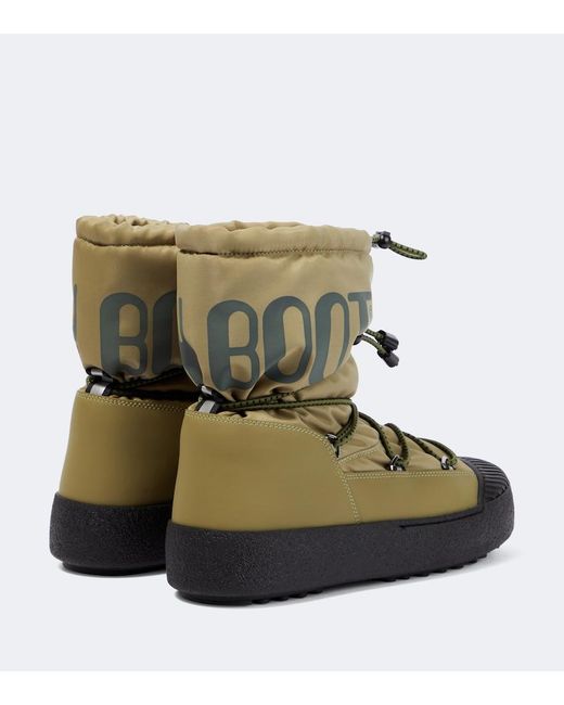Moon Boot Green Logo Snow Boots for men