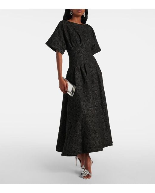 Jonathan Simkhai Black Rosalie Jacquard Midi Dress