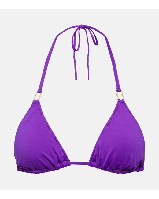 Melissa Odabash Purple Cancun Bikini Top