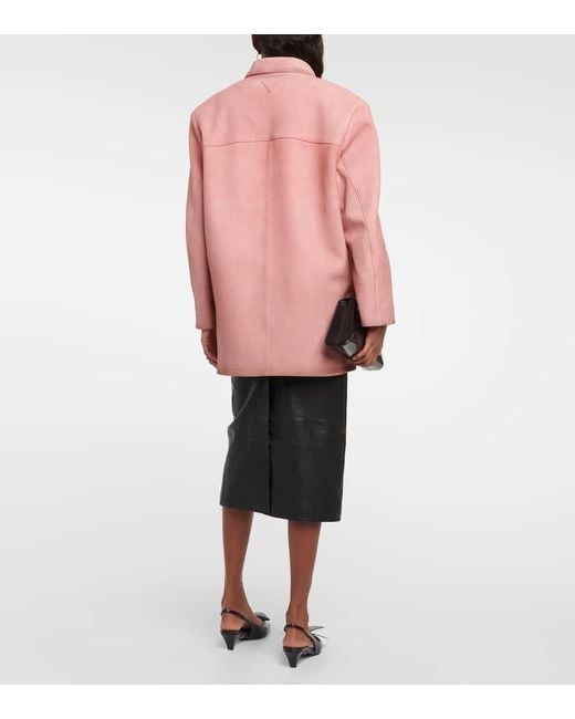 Prada Pink Suede Single-Breasted Jacket