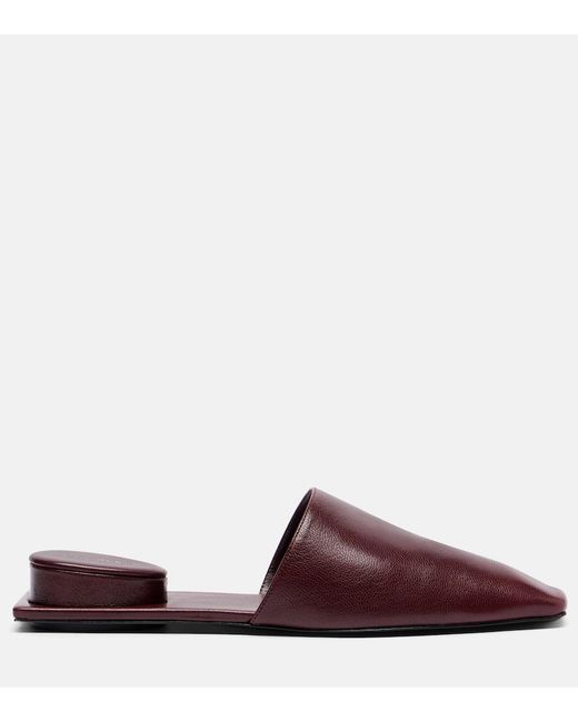 Tory Burch Brown Pierced Leather Mules