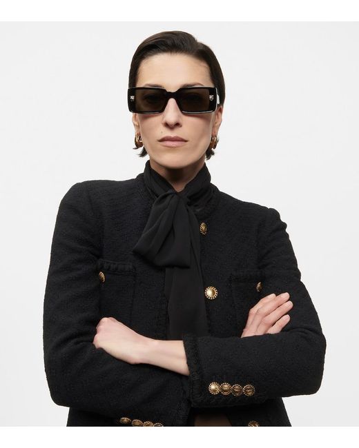 Cartier Black Embellished Square Sunglasses
