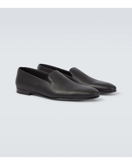 Manolo Blahnik Slip-Ons Kate Aus Leder in Black für Herren