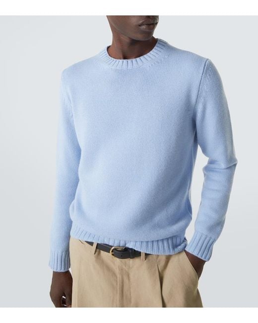 Saman Amel Blue Gio Cashmere Sweater for men