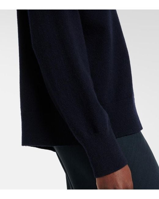 Vince Blue Wool And Cashmere-Blend Polo Sweater