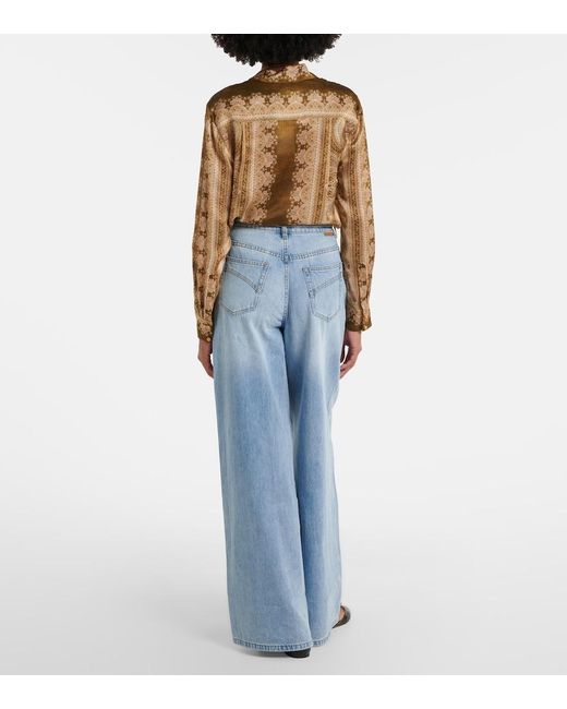 Zimmermann Blue Indra Wide-Leg Jeans