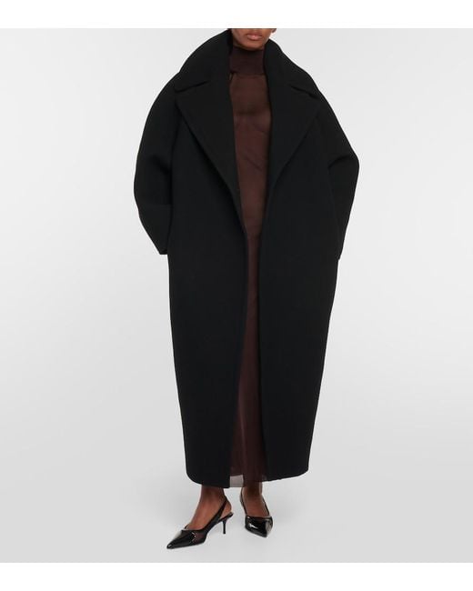 Alaïa Black High-Neck Knit Maxi Dress