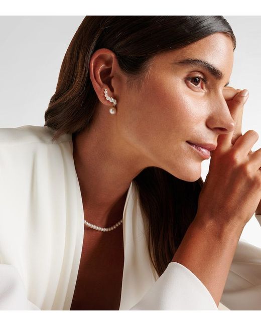 Mateo White 14Kt Drop Earrings With Pearls