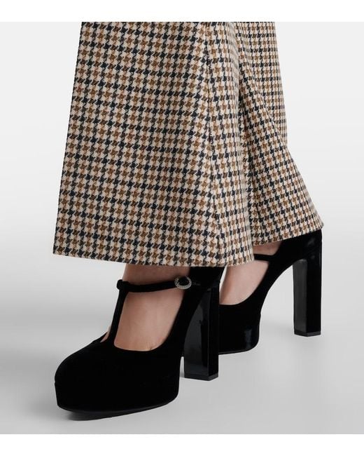 Jimmy Choo Black Marene 120 Velvet Mary Jane Pumps