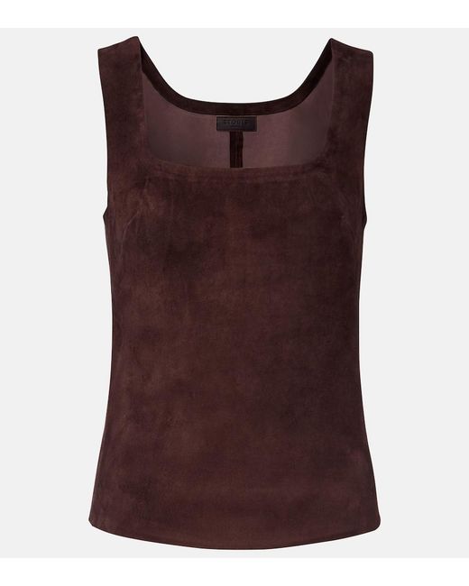 Stouls Brown Edie Suede Tank Top
