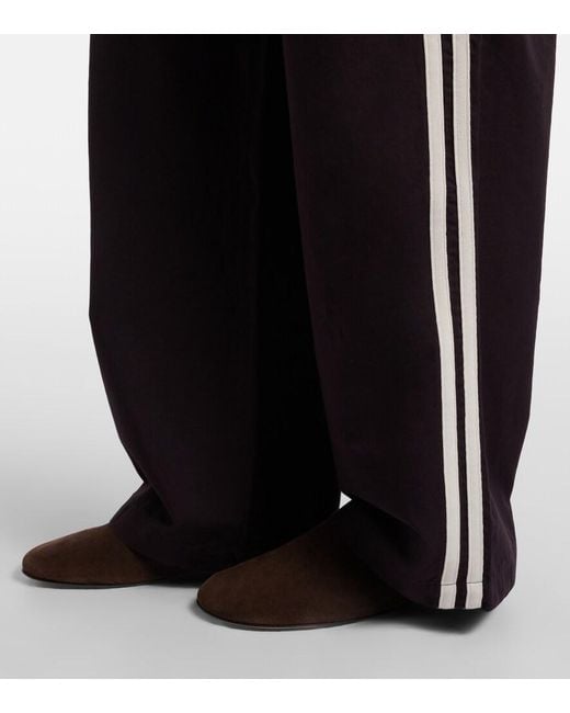 Citizens of Humanity Black Aurora Cotton-Blend Wide-Leg Track Pants