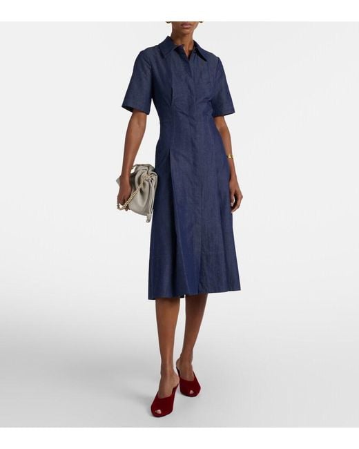 Vince Blue Denim Shirt Dress