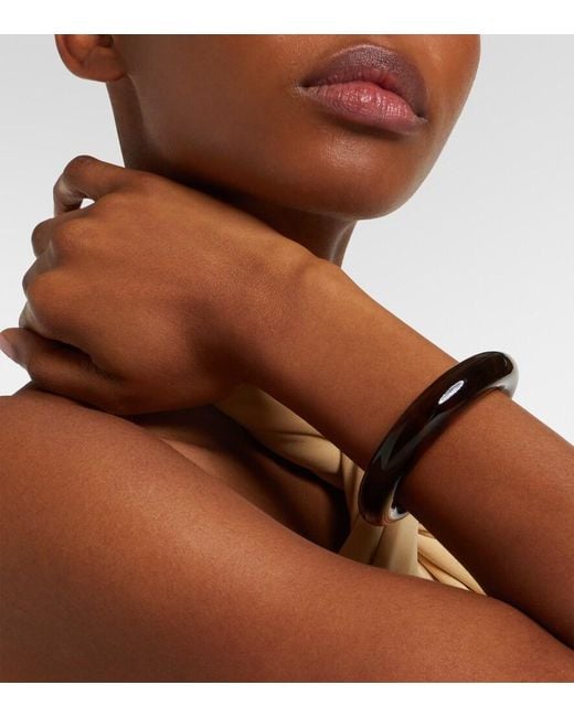 Totême  Brown Resin Cuff Bracelet