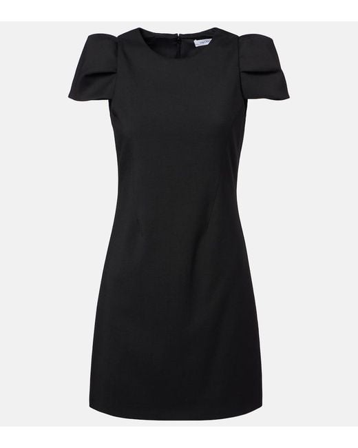 McQueen Black Mini Dress In Wool