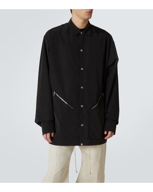 Rick Owens Black Tour Technical Overshirt for men