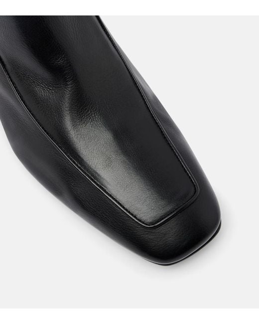 Herbert Levine Black Shadow Ban Leather Ankle Boots