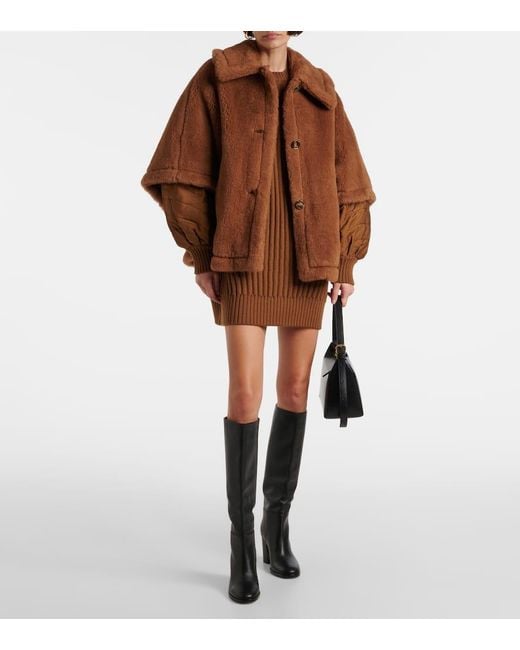 Capa De Tejido Teddy Max Mara de color Brown