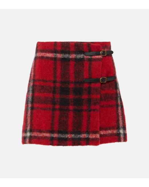 Polo Ralph Lauren Red Plaid Wrap Skirt
