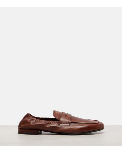 Prada Brown Loafers Aus Leder