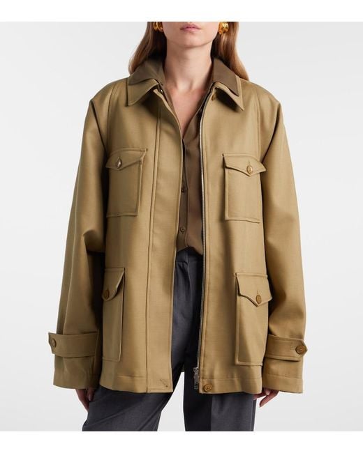 Frankie Shop Green Kelia Belted Padded Jacket