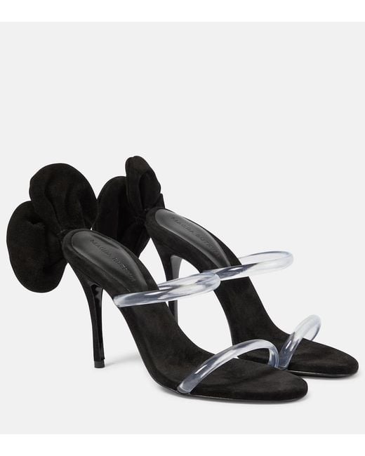 Magda Butrym Black Suede Sandals