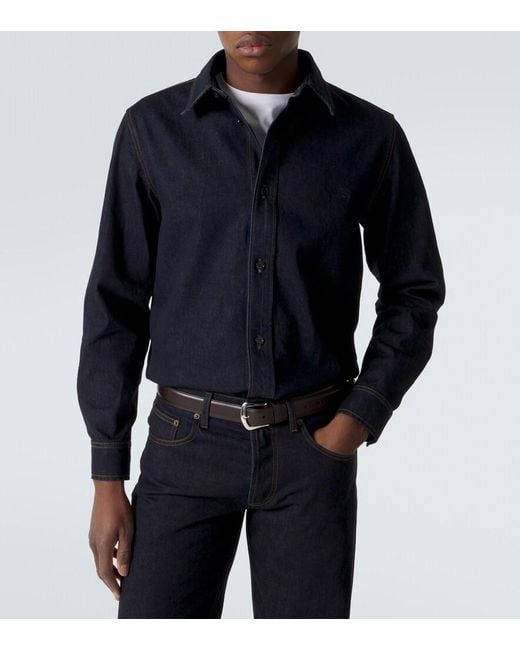 Burberry Blue Denim Shirt for men