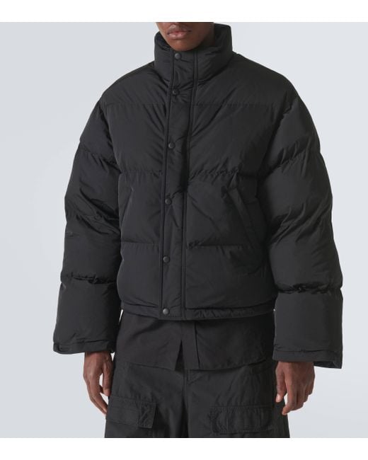 Balenciaga Black Loop Sports Icon Reversible Puffer Jacket for men