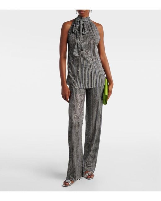 Missoni Gray High-Nek Top